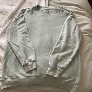 Oversized mint green crew neck